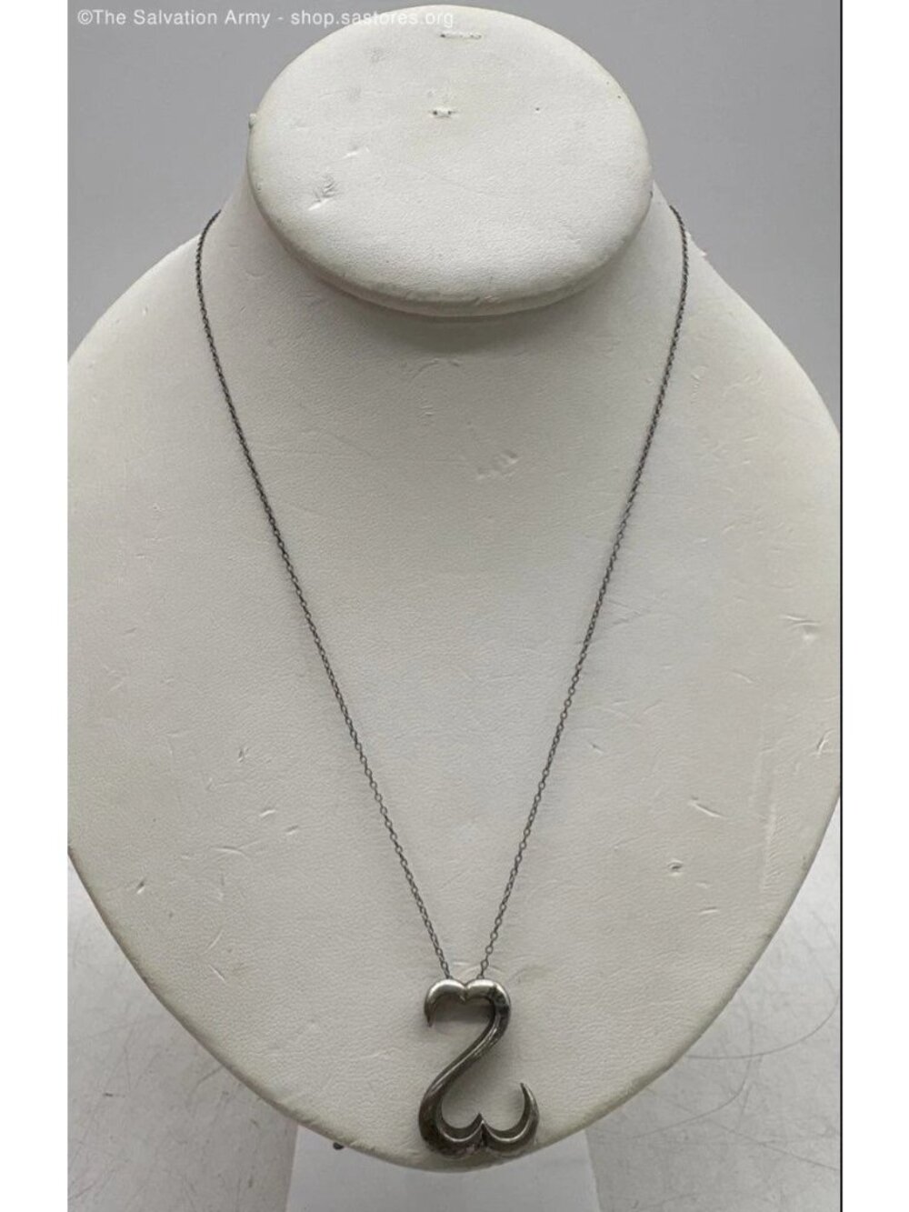 Jane Seymour 925  Silver Open Hearts Pendant Necklace=5.4g==WE LOVE OFFERS